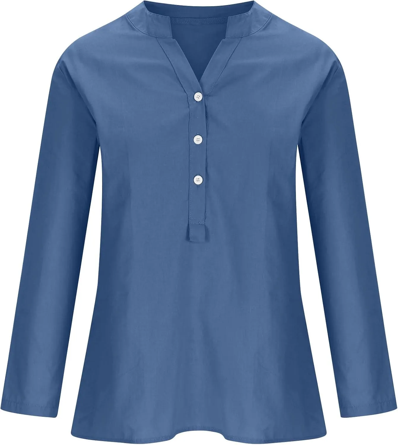 Ceboyel Women Cotton Linen Shirts Button Down Summer Blouse Roll-Up Sleeve Tops Tunic Trendy Boho Ladies Clothes 2023