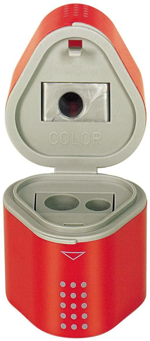 Faber-Castell Grip Trio Sharpener Arts and Crafts - Features a sharpener for all size pencils