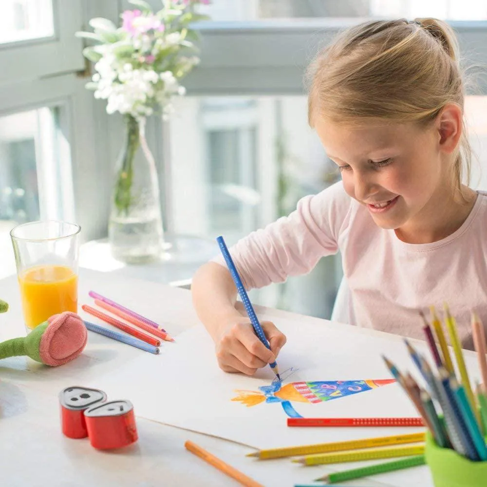Faber-Castell Grip Trio Sharpener Arts and Crafts - Features a sharpener for all size pencils