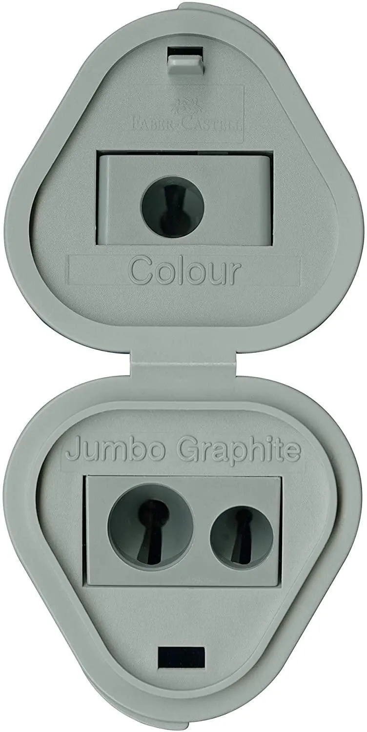 Faber-Castell Grip Trio Sharpener Arts and Crafts - Features a sharpener for all size pencils