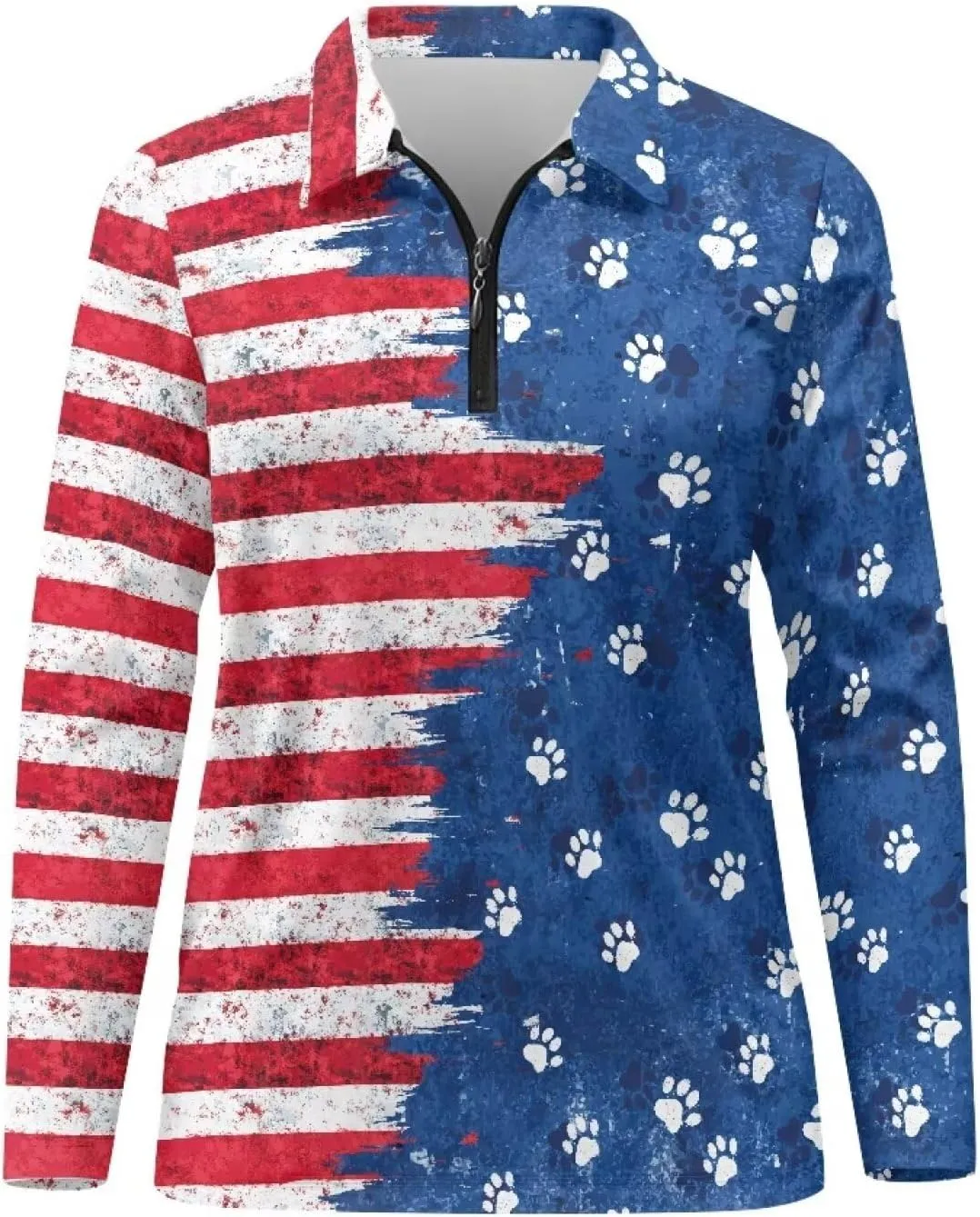 Golf Shirts for Women Long Sleeve Moisture Wicking Quarter Zip Golf Tennis Polo Shirts Pullover Workout Tops