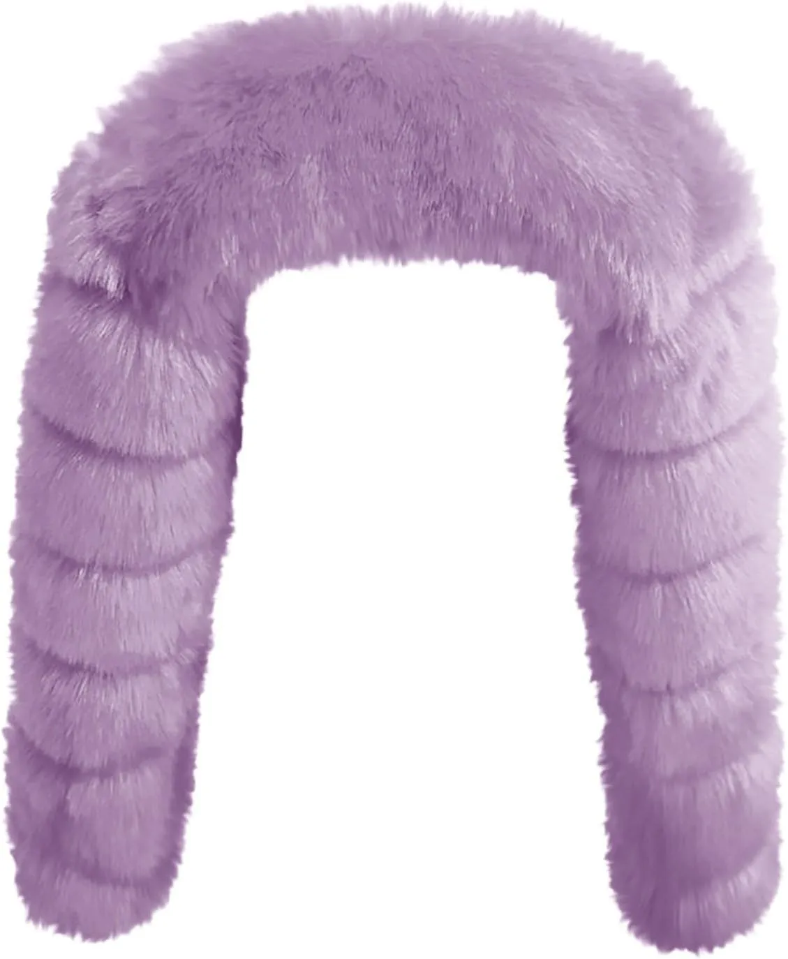 HGps8w Women's Faux Fur Winter Coats Luxury Cropped Jackets - Long Sleeve Shaggy Warm Outerwear Short Shrug Overcoat