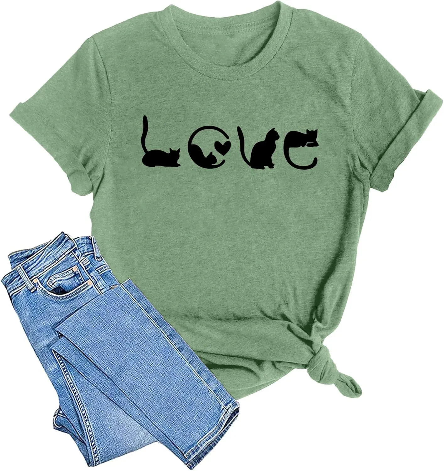 LAZYCHILD Cat Mom Shirts for Women Cat Mama T-Shirts Pet Lover Gifts Shirts Funny Cat Graphic Tees Shirts