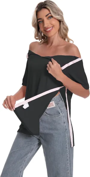 Post Shoulder Surgery Shirt for Women Short Sleeve V Neck Rotator Cuff Broken Arm Recovery Must Haves Clothing Comfy Shirts