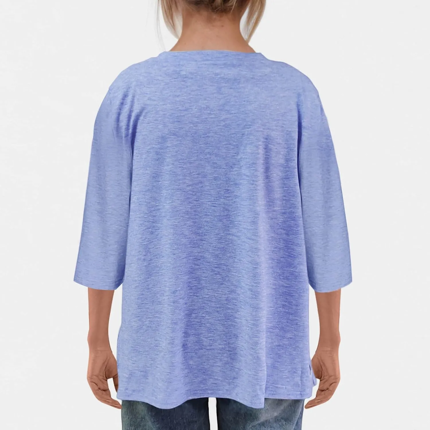 Post Shoulder Surgery Shirts for Women Tear Away 3/4 Tops After Rotator Cuff Shirts Chemo Port Adaptive Clothing