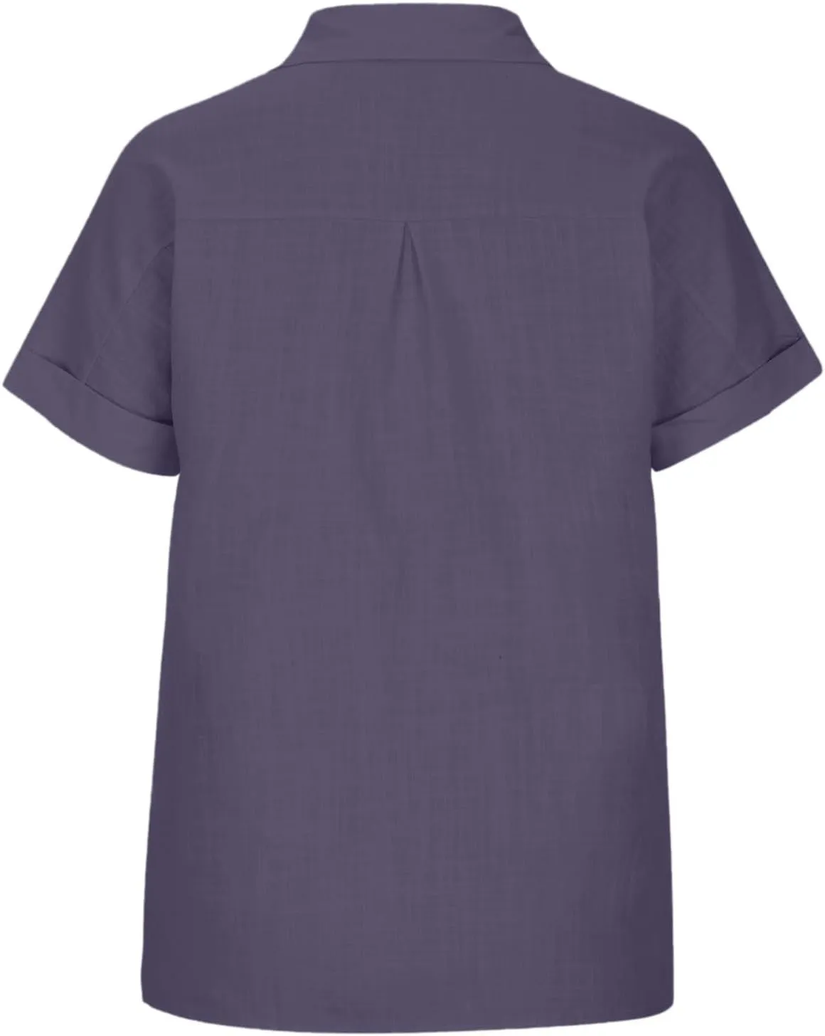 TANGNADE Oversized Linen Button Down Women Short Sleeve Shirts Collared Plus Size Boyfriend Loose Blouse with Front Pocket