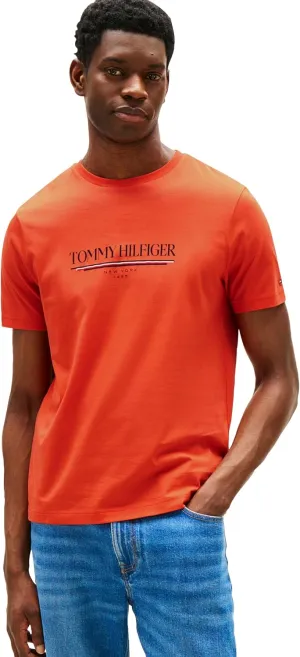 Tommy Hilfiger Men's Short Sleeve Cotton Graphic T-Shirts with Printed Logo