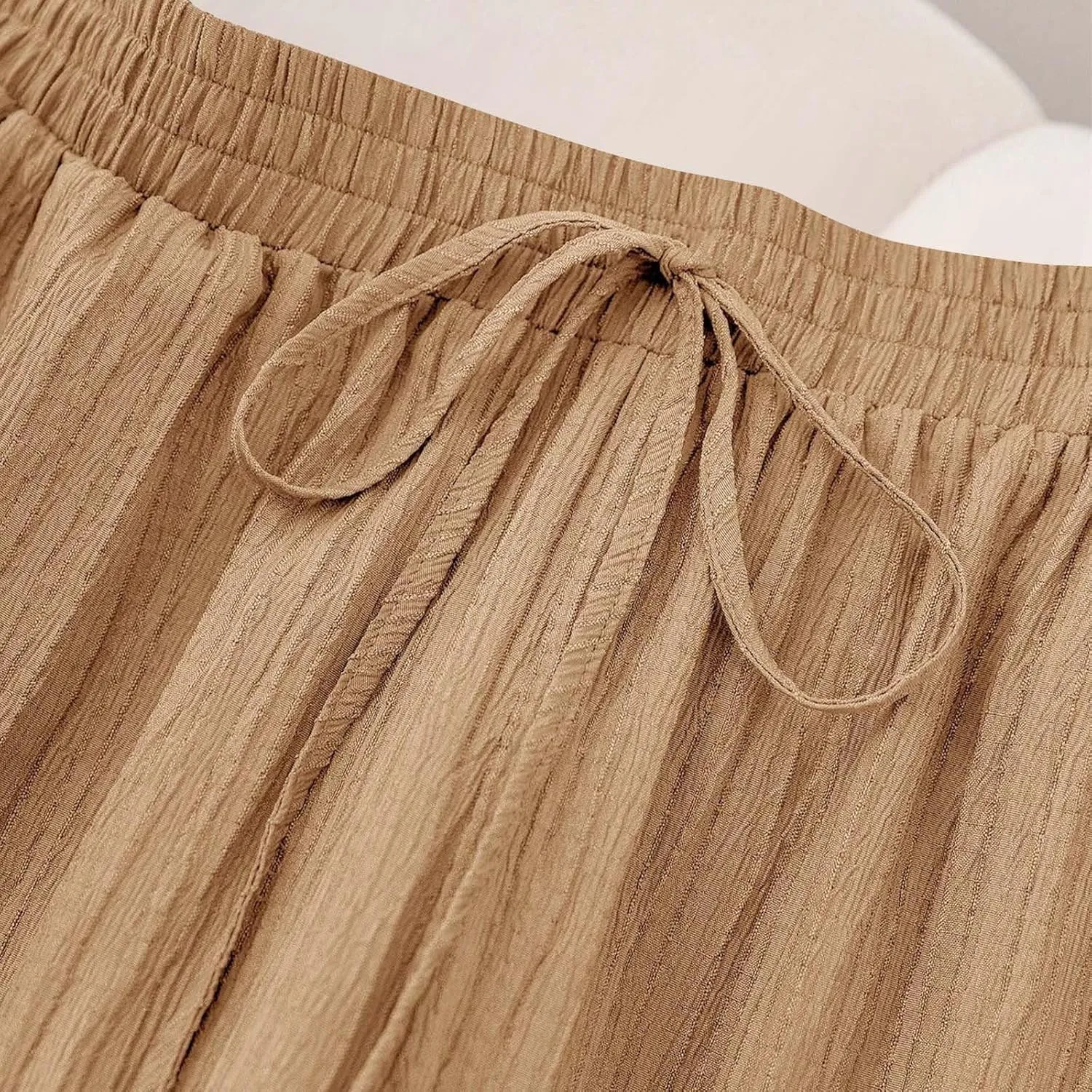 Wide Leg Pants for Women Summer Lightweight Comfy Athletic Pant Stretch Waisted Low Rise Loose Lounge Fitness Trousers