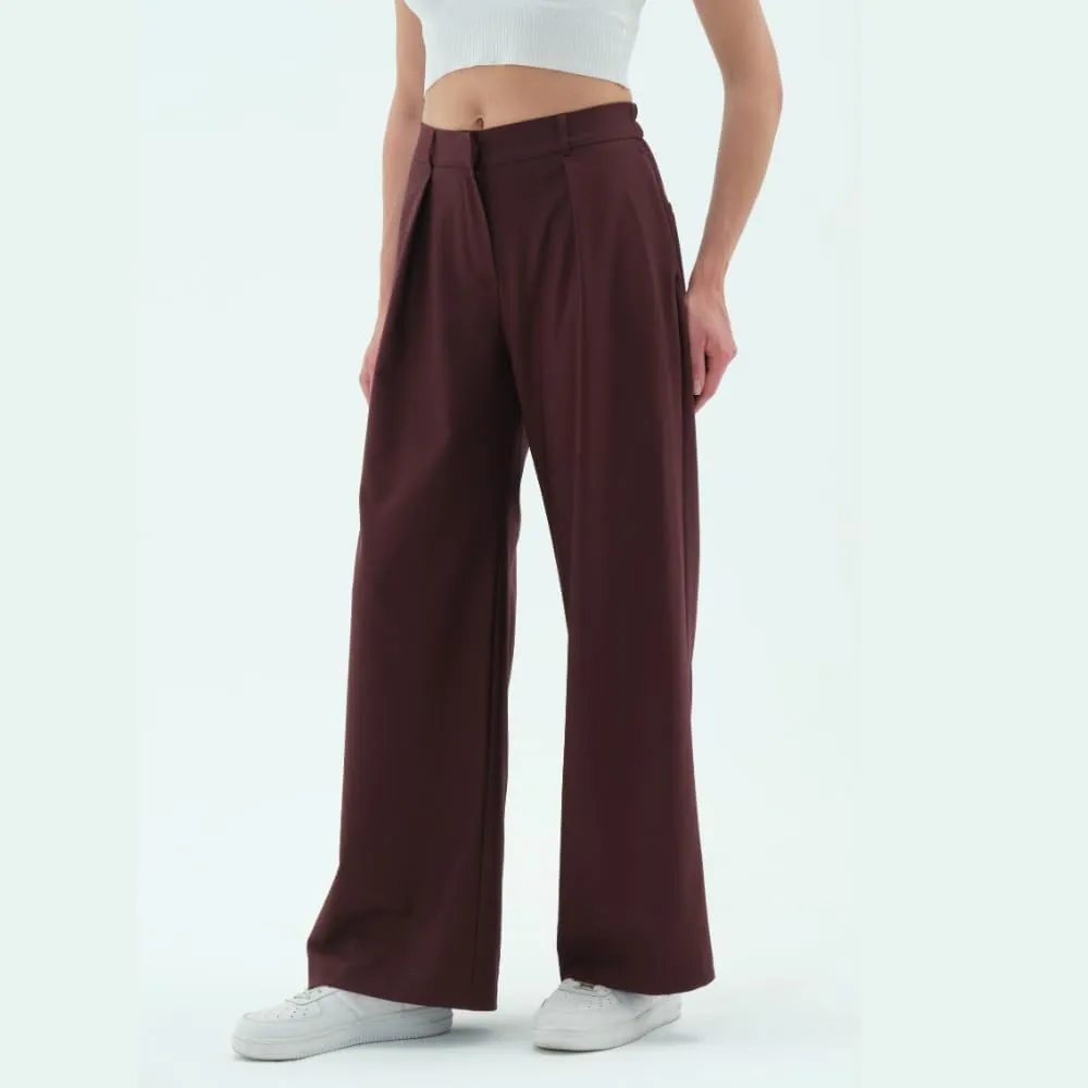Wide Leg Work Pants Womens Elastic High Waisted Casual Office Dress Pants Trousers with Pocket Normal and Plus Size Slacks