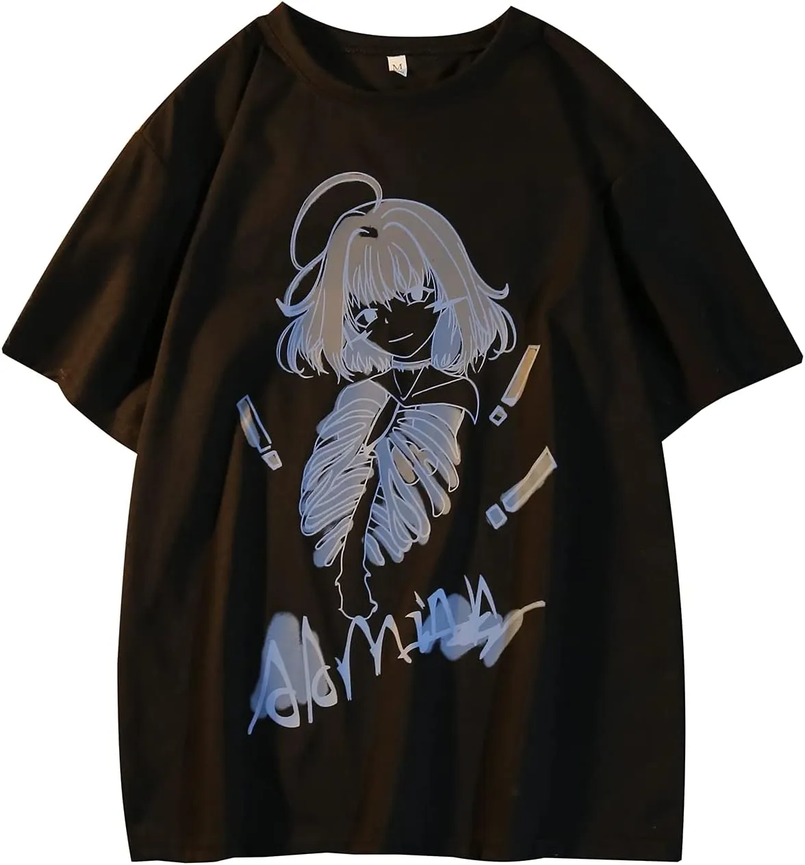 Women Summer Gothic T-Shirt Anime Aesthetic Print Harajuku Fashion Casual Tops