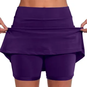 Women's Basic Versatile Stretchy Solid Flared Casual Mini Skort 2025, S-5XL