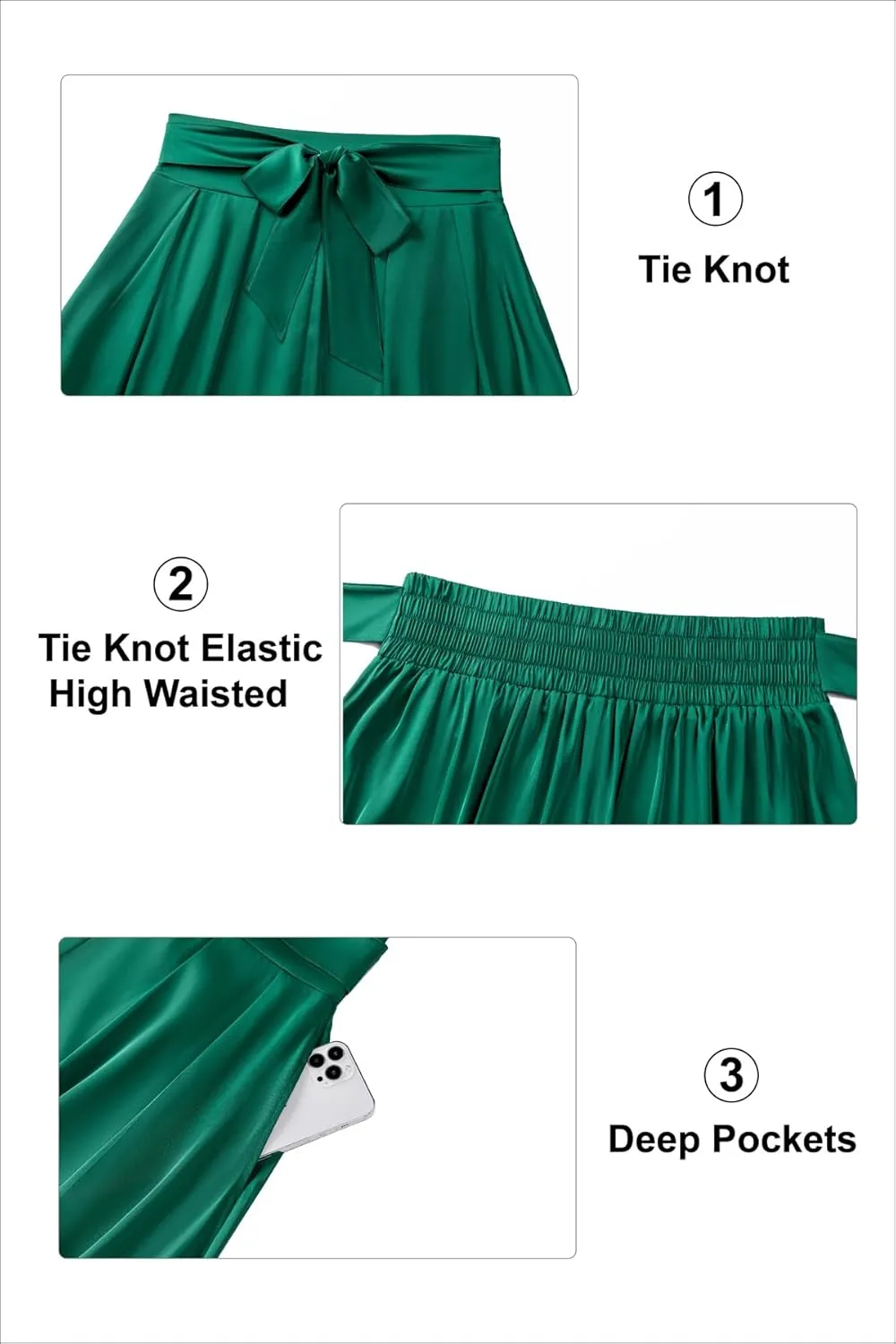 Women's Flowy A Line Skirts,Work Skirts for Women,Maxi Skirts for Women with Pockets