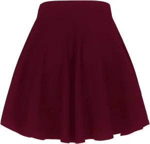 Women's Summer High Waisted Skirts Tummy Control Pleated Athletic Skirts Mini Dress