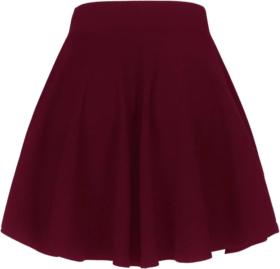 Women's Summer High Waisted Skirts Tummy Control Pleated Athletic Skirts Mini Dress